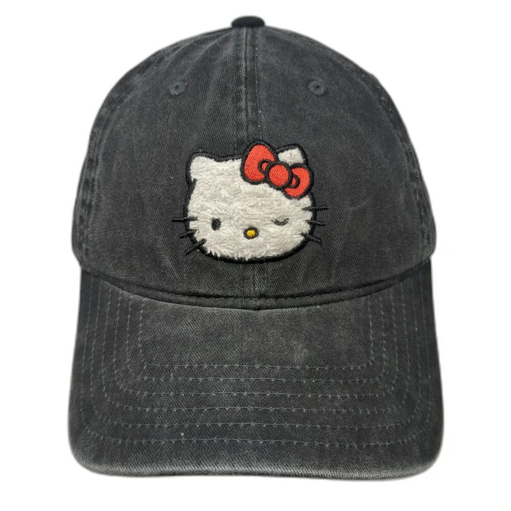 Hello Kitty Concept One Baseball Cap Gray White Red One Size Embroidered Hat